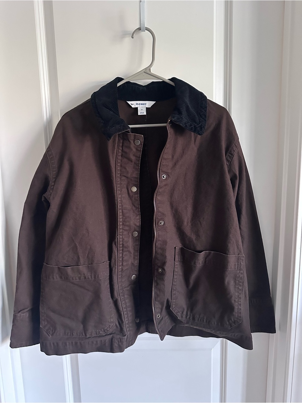 Old Navy Brown Jacket with Black Corduroy Collar